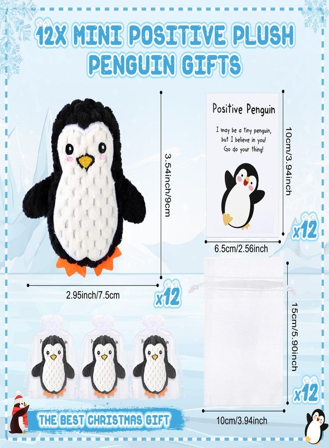 RoundFunny 6 Sets Mini Penguin Inspirational Gifts, Handmade Crochet Animals Employee Appreciation Gifts Cute Emotional Gift for Valentines Day Coworker Staff Office - Image 3